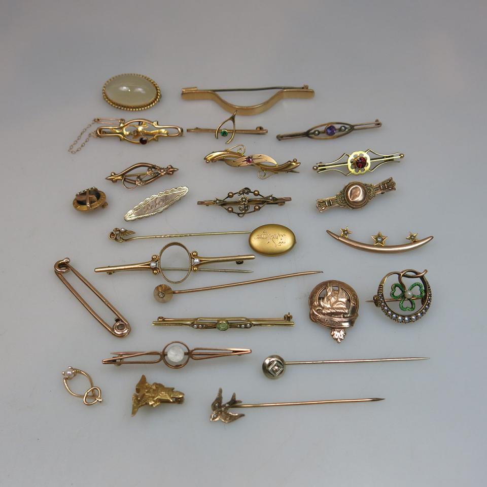 Quantity Of Various Gold Pins