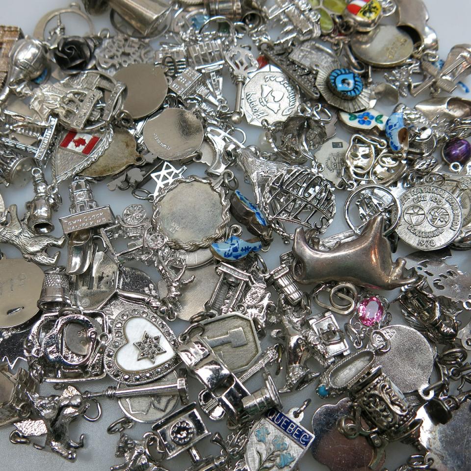 175 Various Silver Charms And Pendants