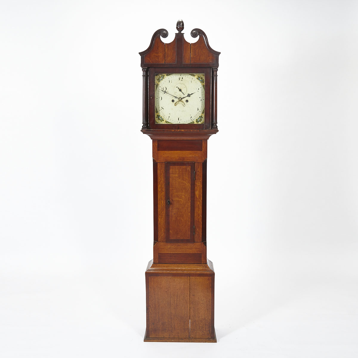 English Oak Tall Case Clock, early 19th century