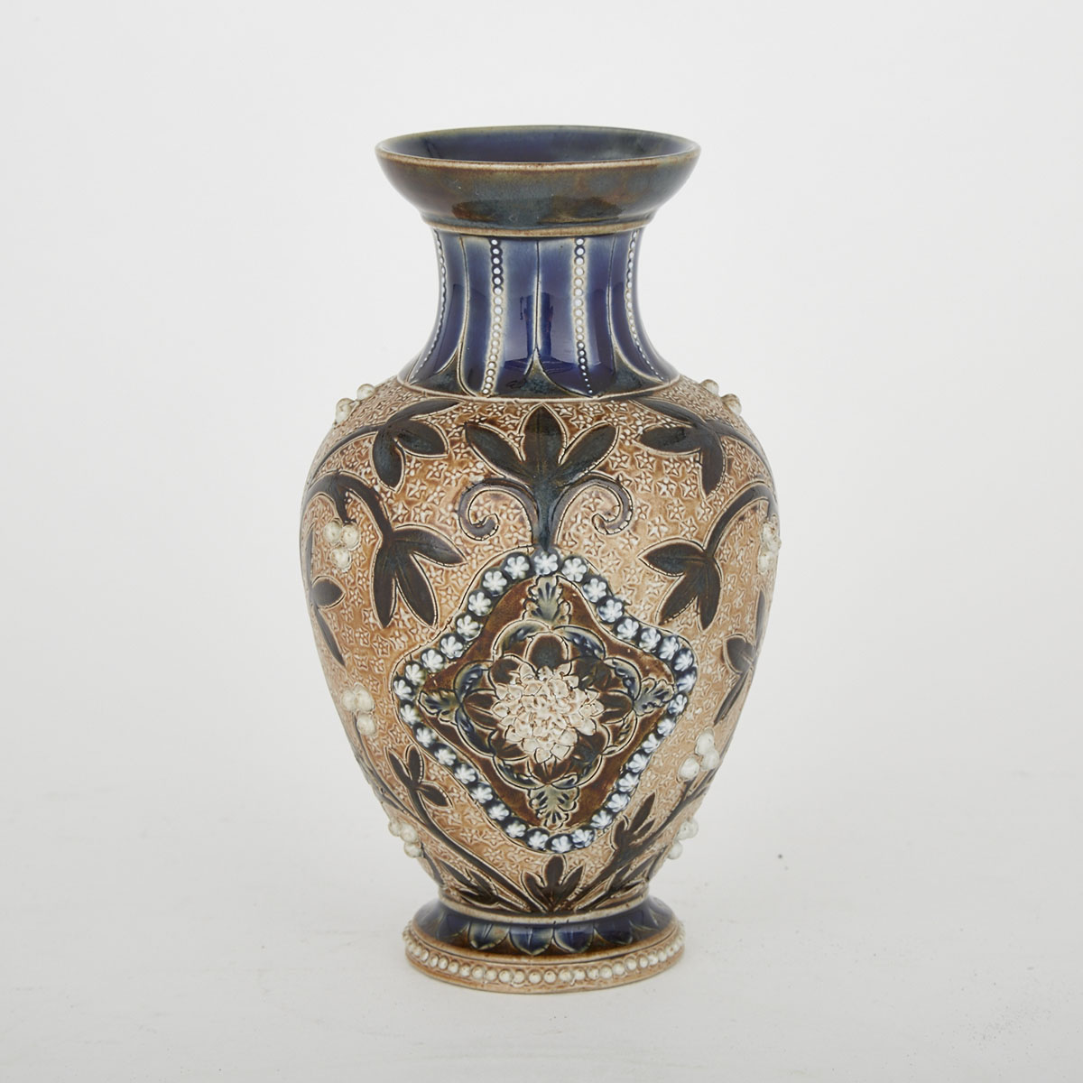 Doulton Lambeth Stoneware Vase, Eliza Sawyer, 1883