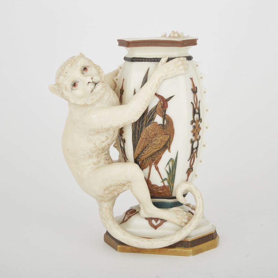 Worcester Monkey Vase, c.1878