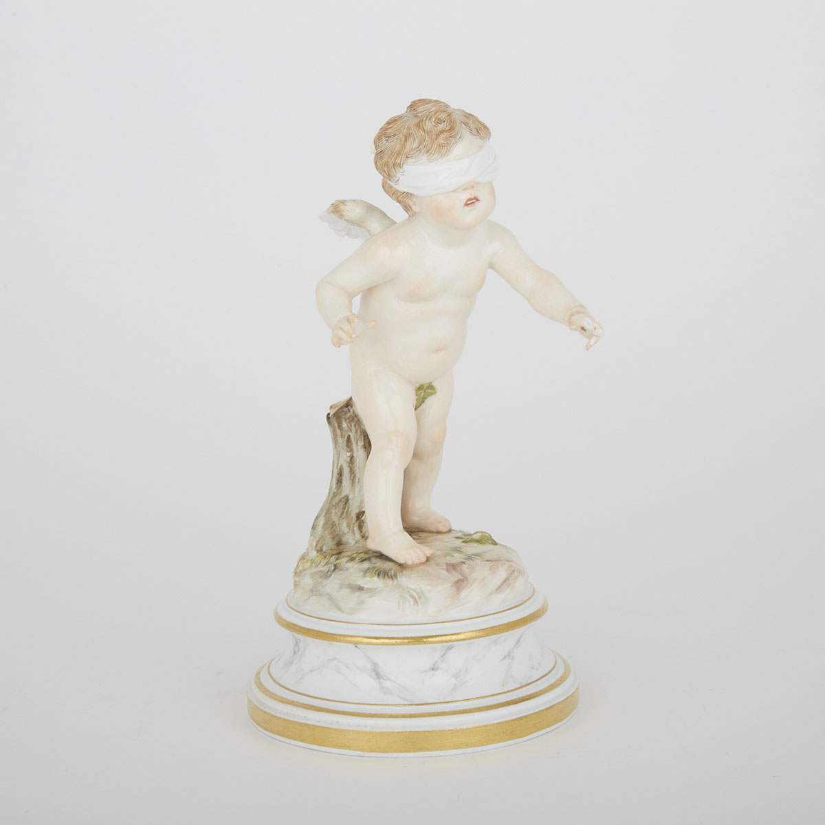 Meissen Figure of Cupid Blindfolded, late 19th century