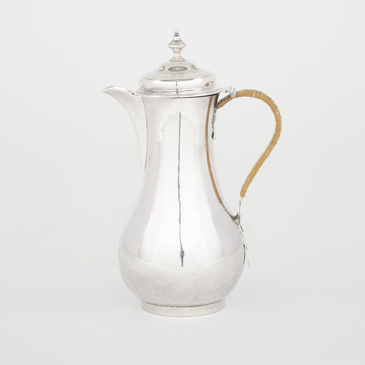 George II Silver Hot Water Pot, Elizabeth Godfrey, London, c.1750-60