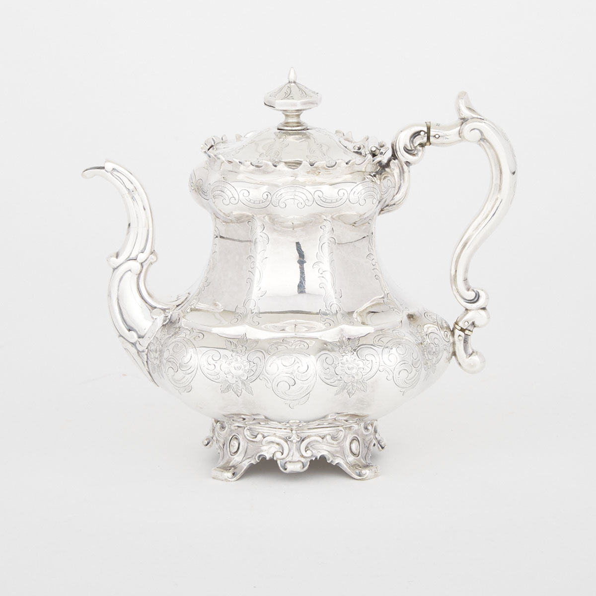 Victorian Silver Coffee Pot, John & George Angell, London, 1845