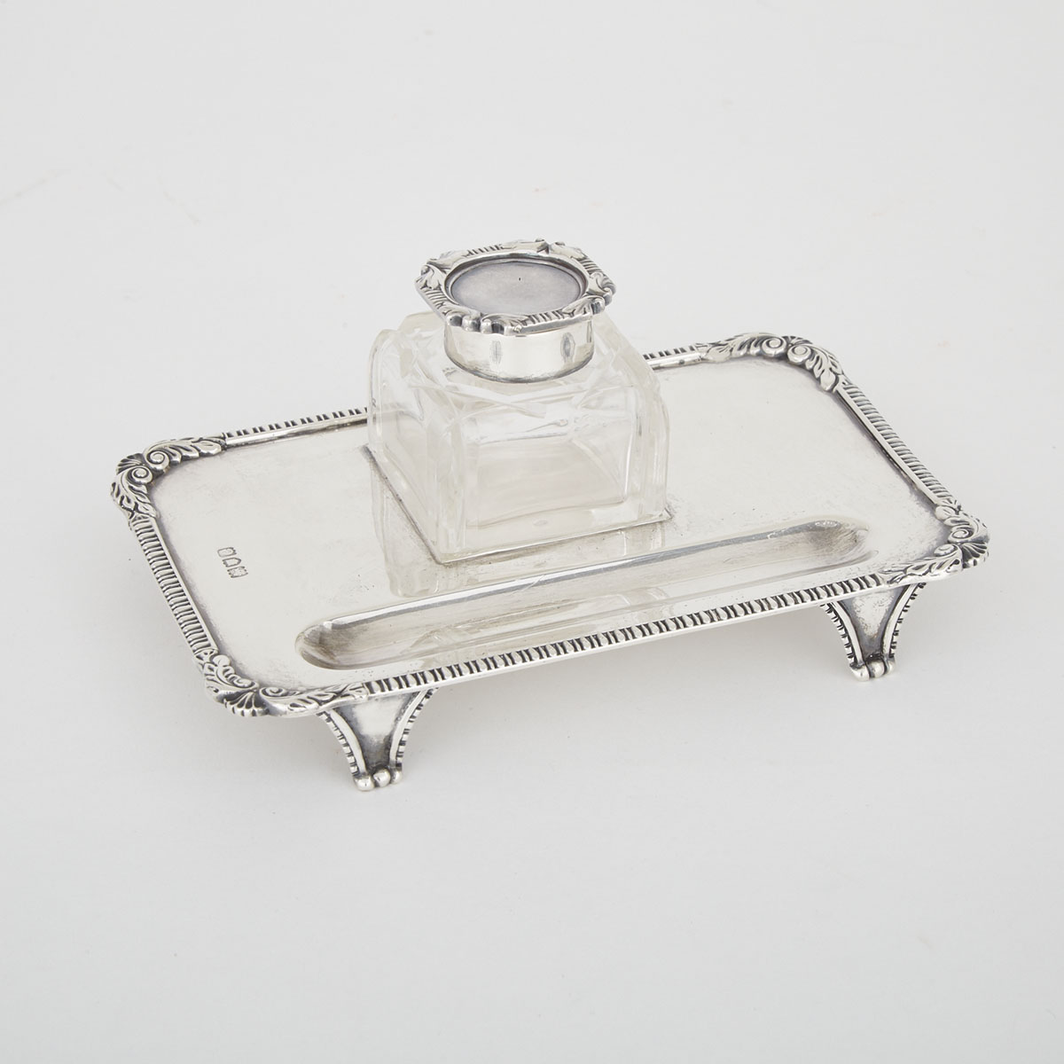 Late Victorian Silver Inkstand, London, 1900