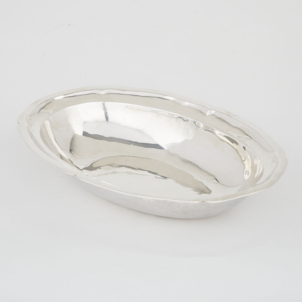 Mexican Silver Oval Serving Dish, Sanborns, Mexico City, 20th century 