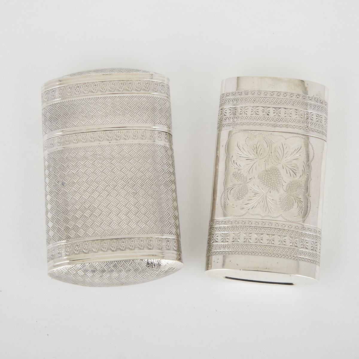 Two Silver Cigar Cases, late 19th century