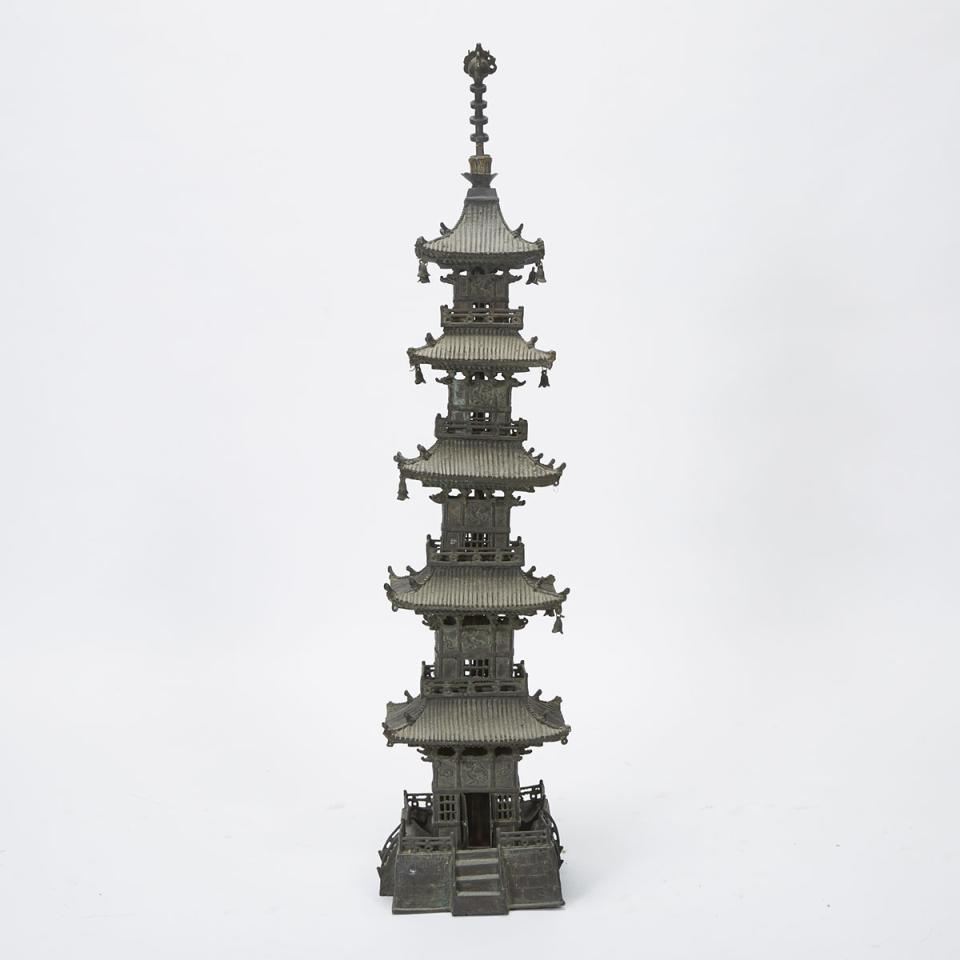 A Bronze Cast Pagoda