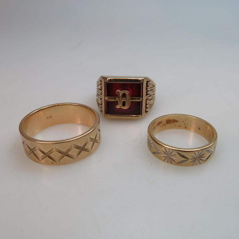2 x 10k Yellow Gold Bands