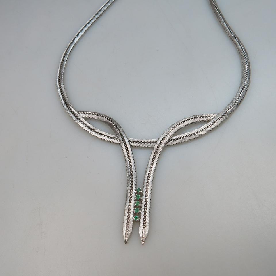 18k White Gold Woven Necklace