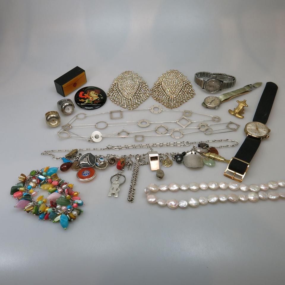 Small Quantity Of Silver, Costume Jewellery And Watches