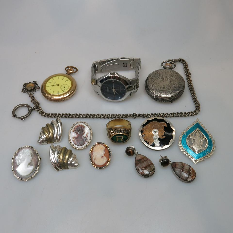 Small Quantity Of Watches, Coins And Silver And Gold-Filled Jewellery