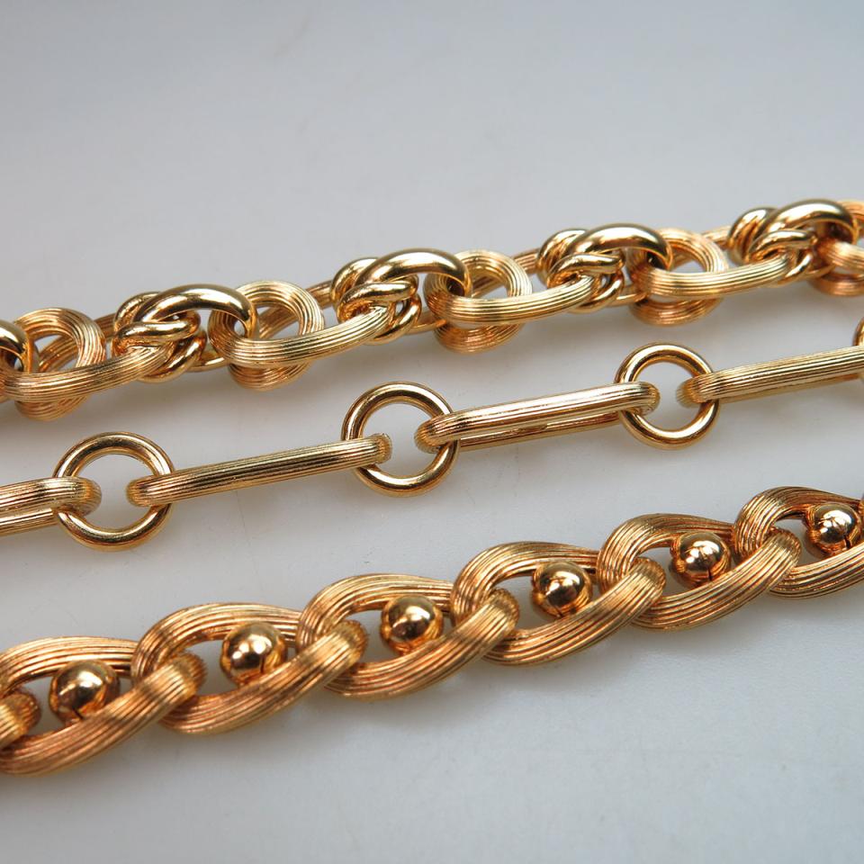 3x 18k Yellow Gold Bracelets