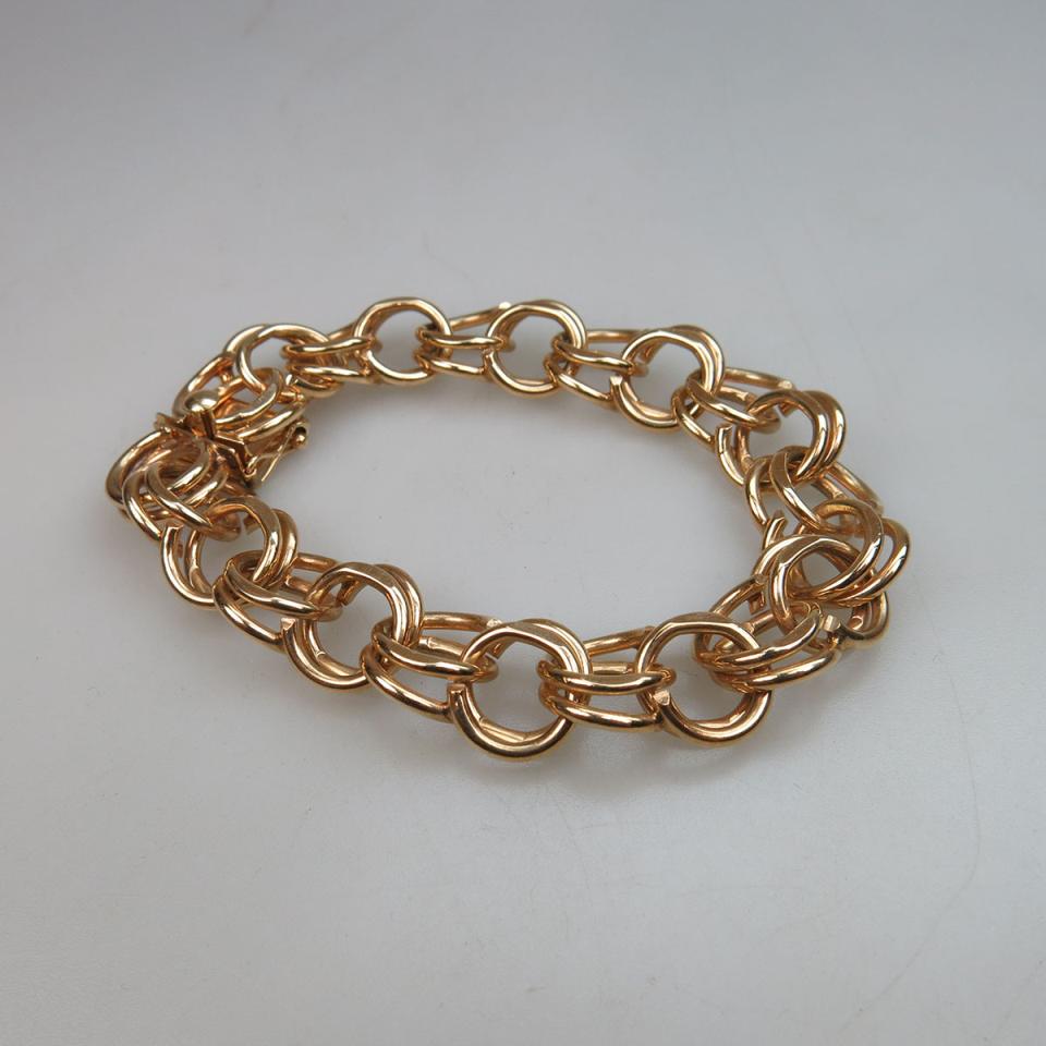 14k Yellow Gold Circular Link Bracelet