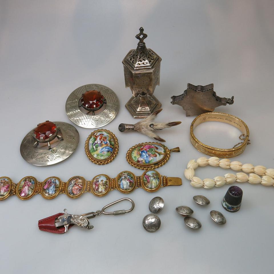 Small Quantity Of Gilt Costume And Silver Jewellery, Etc.