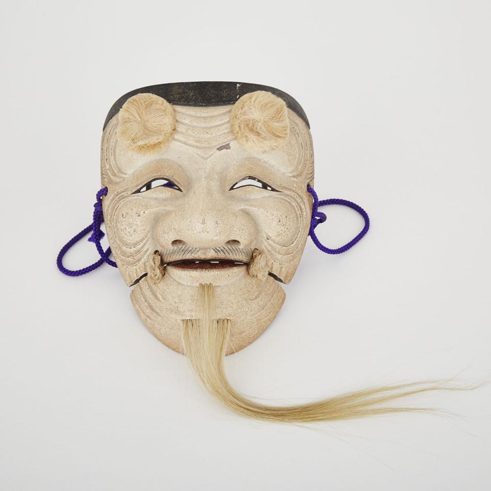 A Noh Mask of Warai-jo by Nagasawa Ujiharu (1912-2003), 20th Century