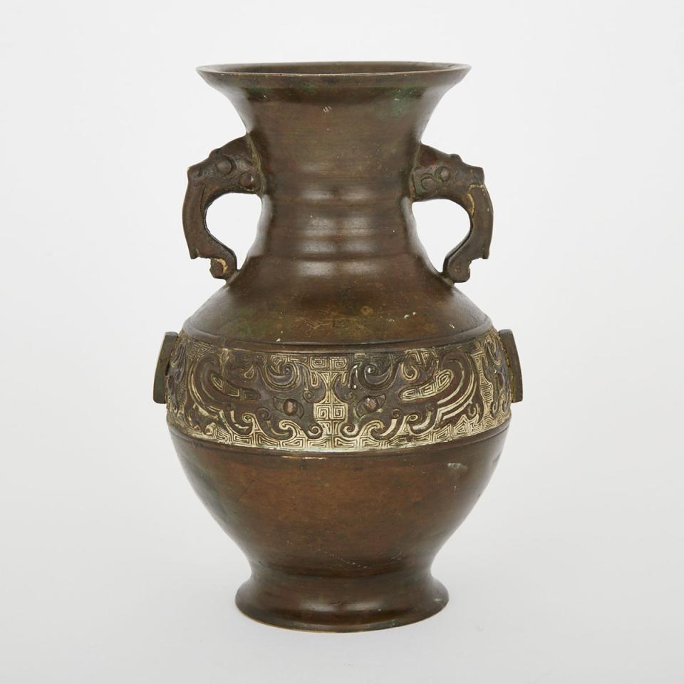 A Bronze Hu Vase
