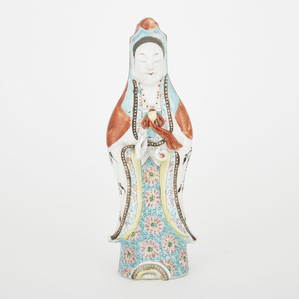A Famille Rose Guanyin, Early 20th Century