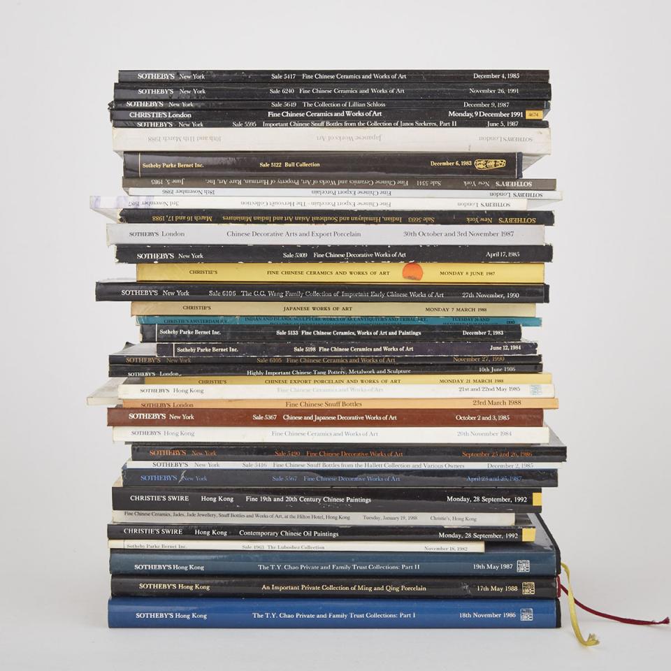 Group of Thirty-Eight Important Sotheby’s and Christie’s Catalogs, 1987-1992