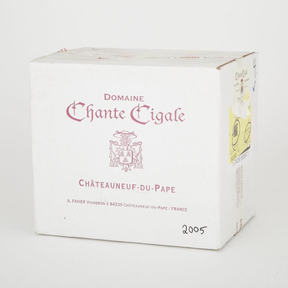 DOMAINE CHANTE CIGALE CHÂTEAUNEUF-DU-PAPE VIEILLES VIGNES 2005 (12) 93 WA