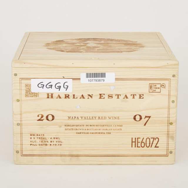 HARLAN ESTATE PROPRIETARY RED WINE 2007 (6) 100 WA