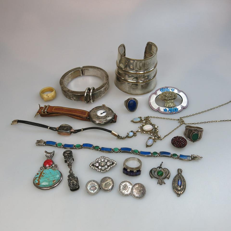 Quantity Of Silver And Costume Jewellery; Etc