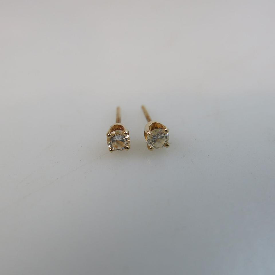 Pair Of 14k Yellow Gold Stud Earrings