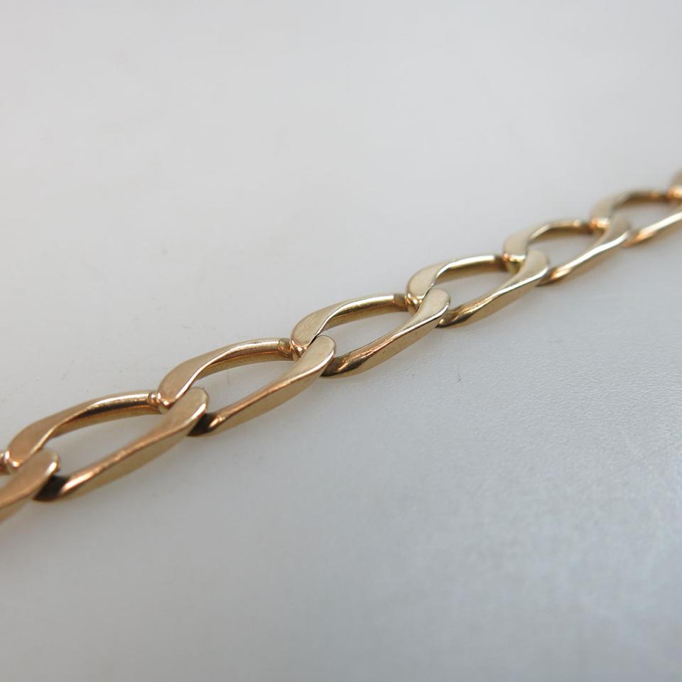 14k Yellow Gold Modified Curb Link Bracelet
