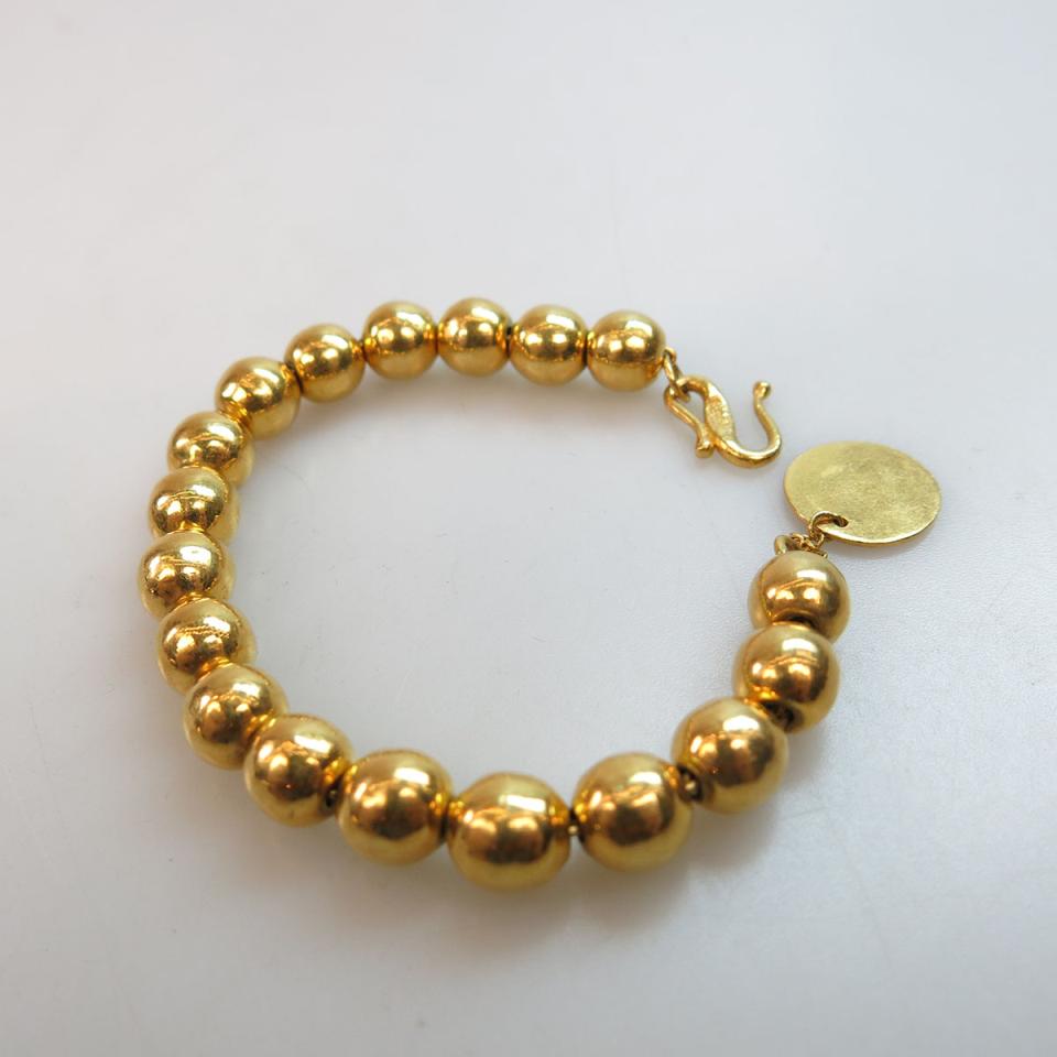 High Carat Gold Bead Bracelet