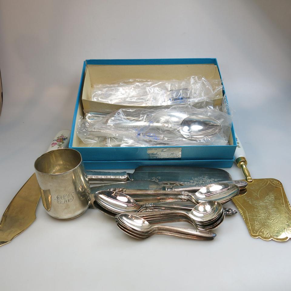 Quantity Of Sterling Silver And Silver-Plated Flatware