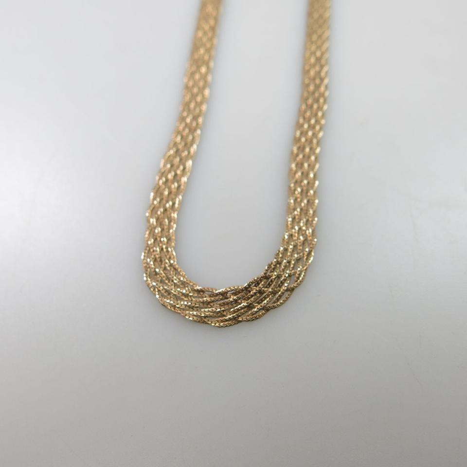 10k Yellow Gold Woven Necklace