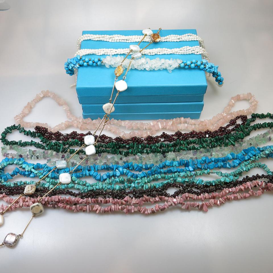 Quantity of Beaded Gemstone Necklaces