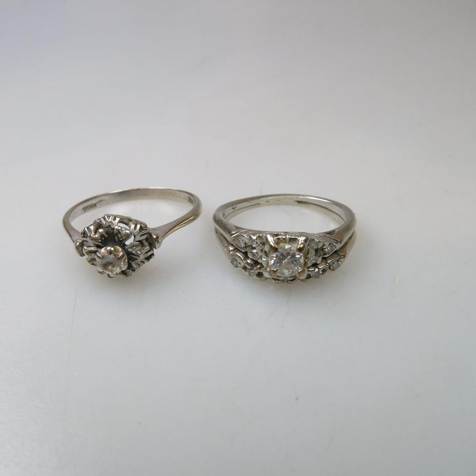 14k And 18k White Gold Two-Part Ring