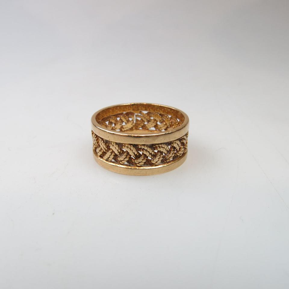 18k Yellow Gold Woven Band Ring