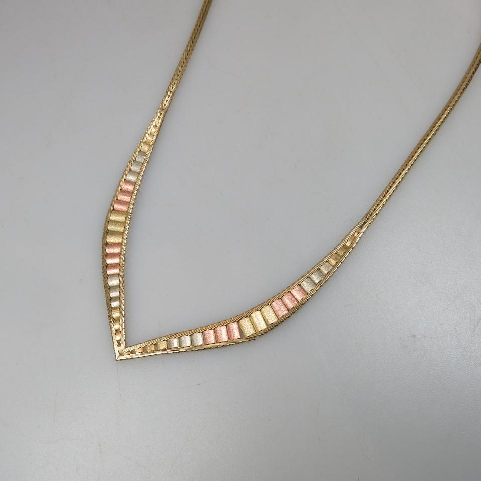 10k Three Colour Gold Necklace
