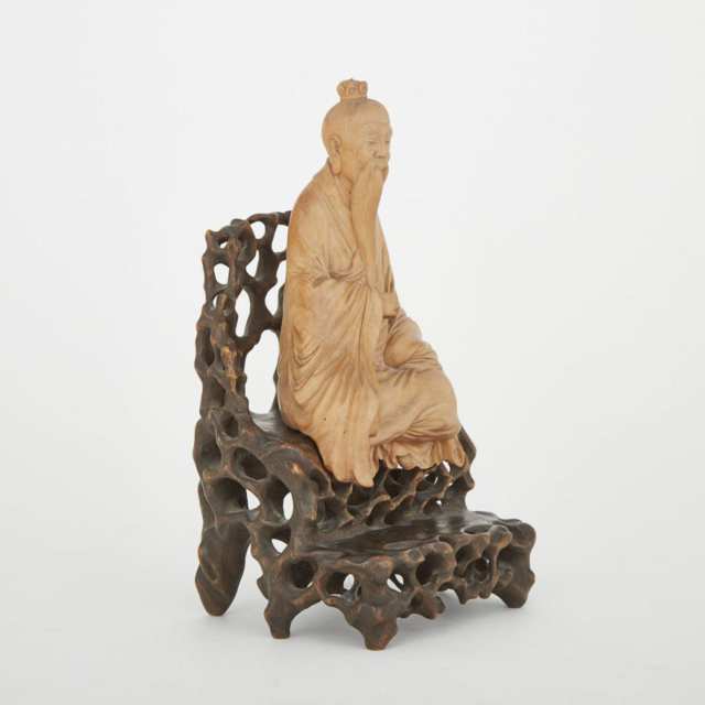 A Boxwood Carving of an Immortal