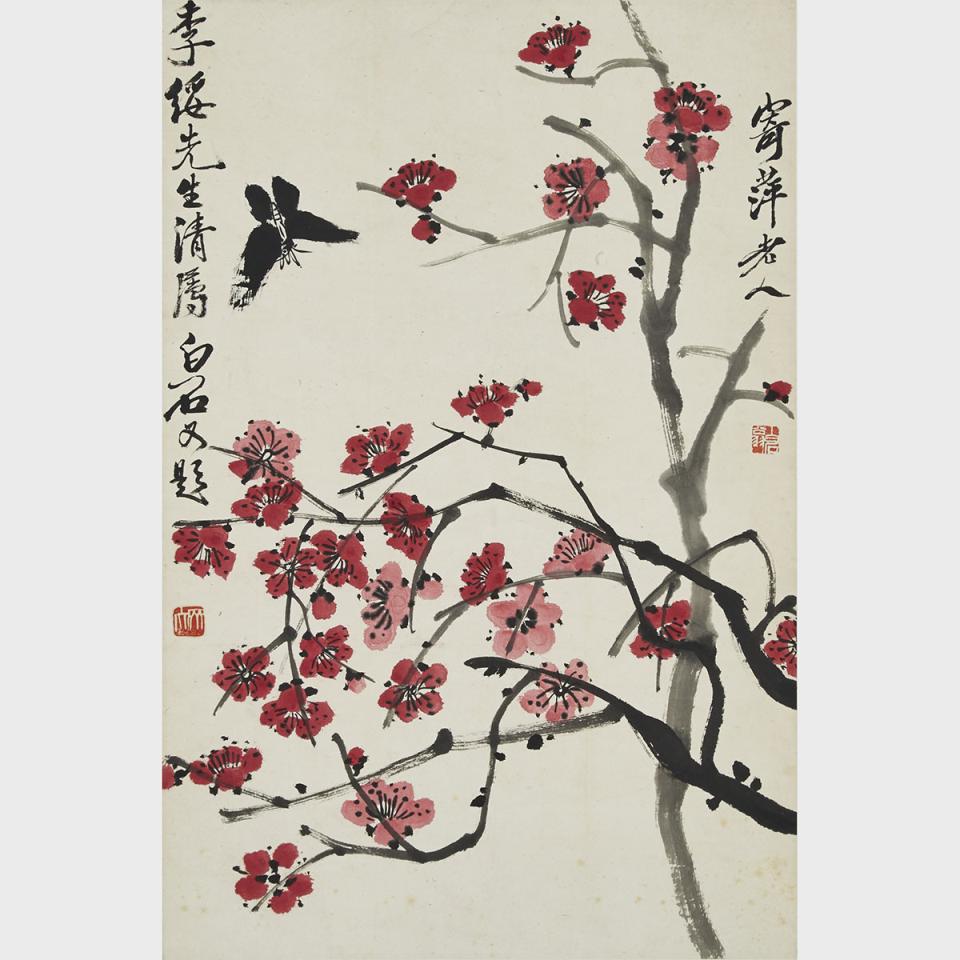 After Qi Baishi 齊白石 (1864-1957), Plum Blossoms and Butterfly
