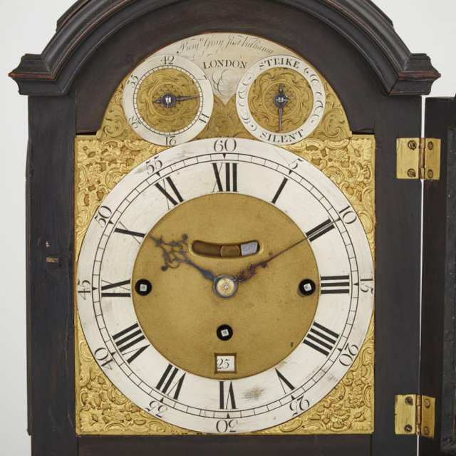 George III Ebonized Bracket Clock, Benjamin Gray & Justin Vulliamy, London, c.1760