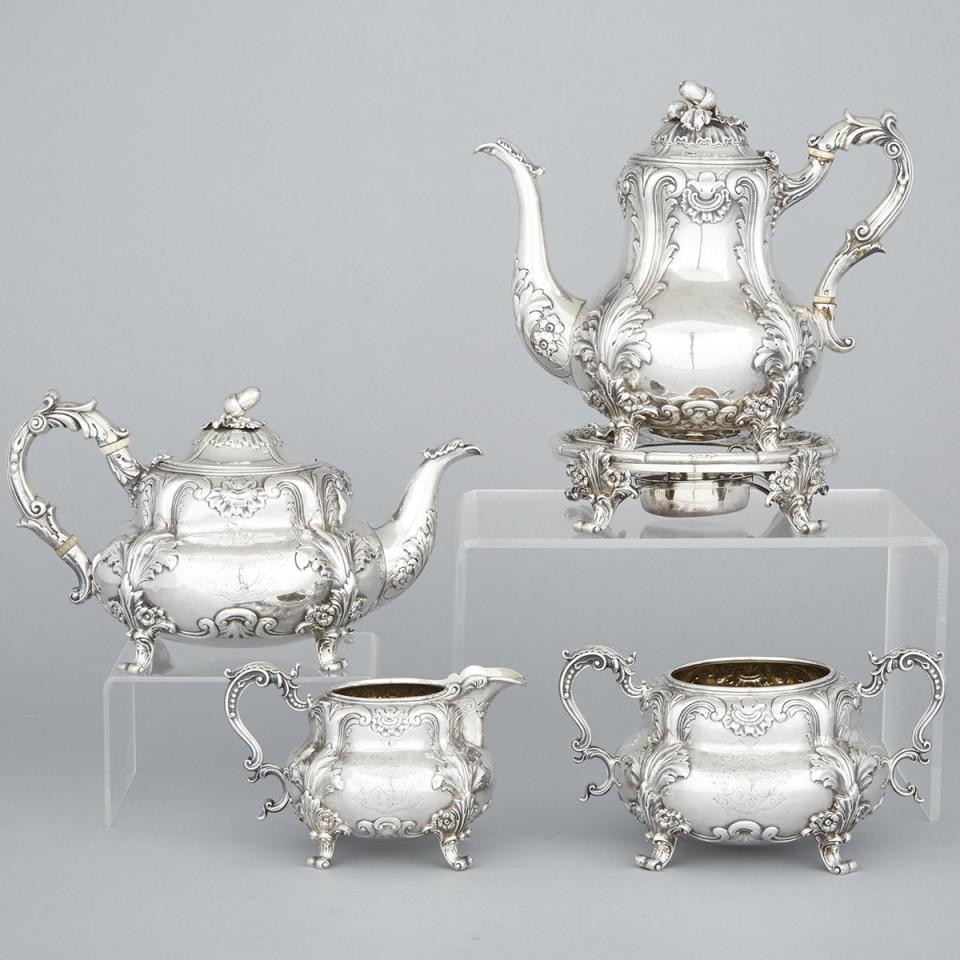 Victorian Silver Tea and Coffee Service, Robert Hennell III, London, 1839-42
