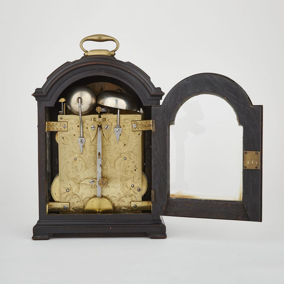 George III Ebonized Bracket Clock, Benjamin Gray & Justin Vulliamy, London, c.1760