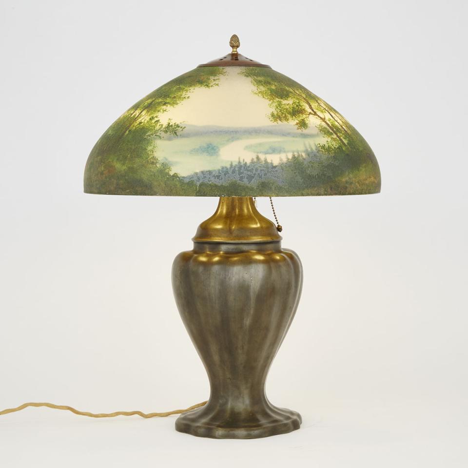 Handel Scenic Table Lamp, c.1920 