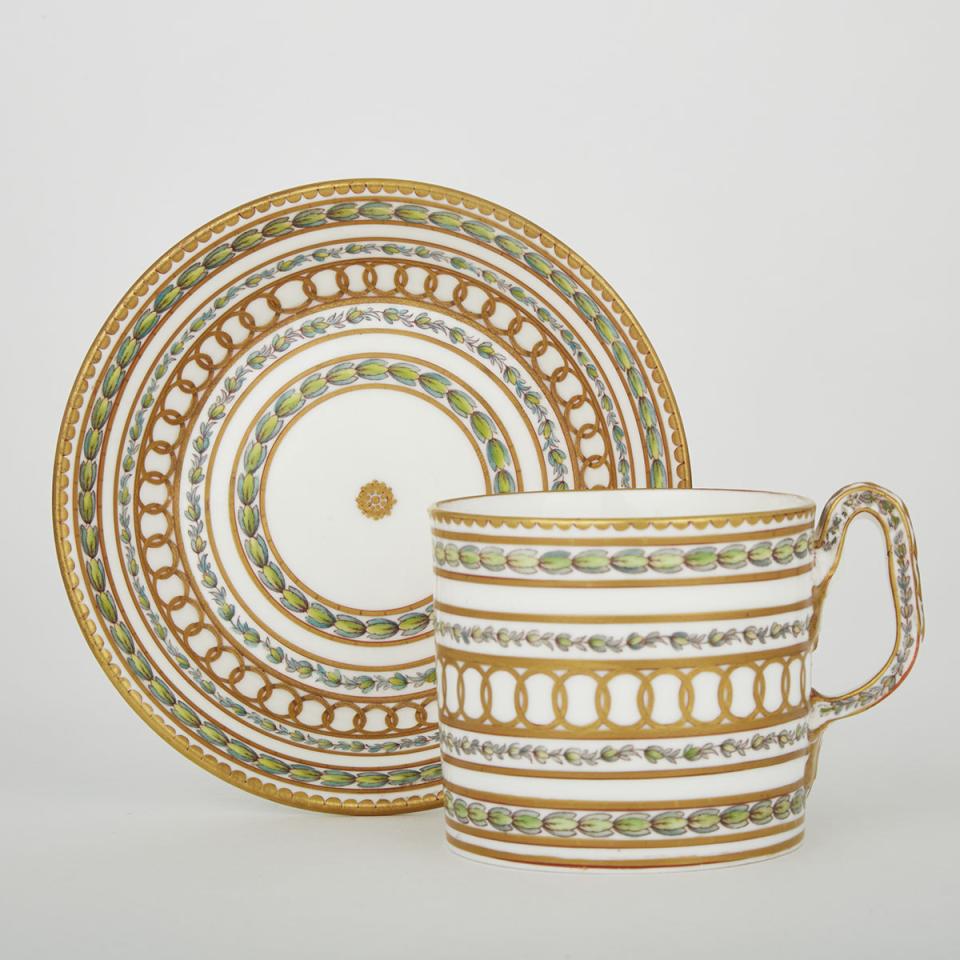 Bristol Coffee Can and Saucer, c.1775