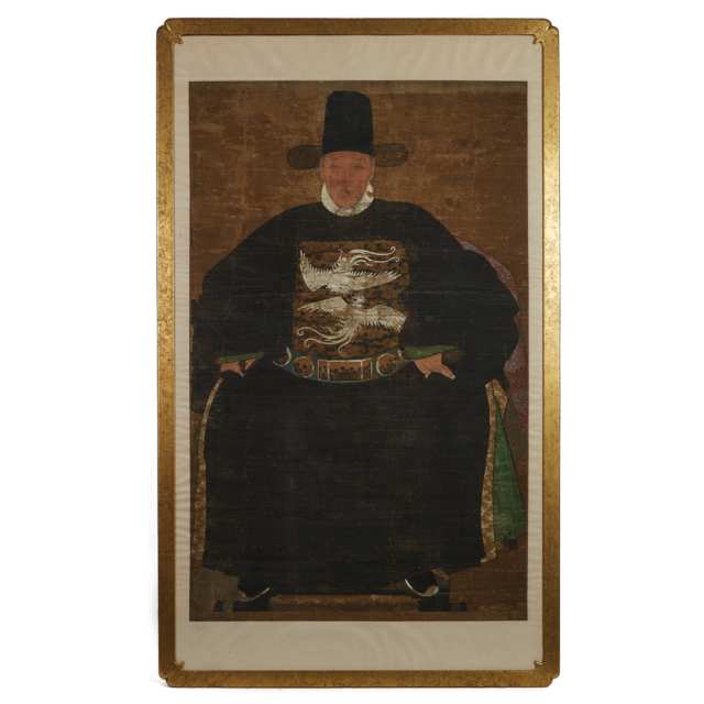 A Chinese Ancestor Portrait of an Official, 17th Century