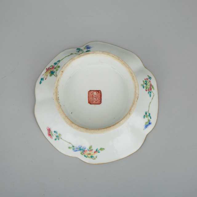 A Famille Rose Footed Dish, Tongzhi Mark