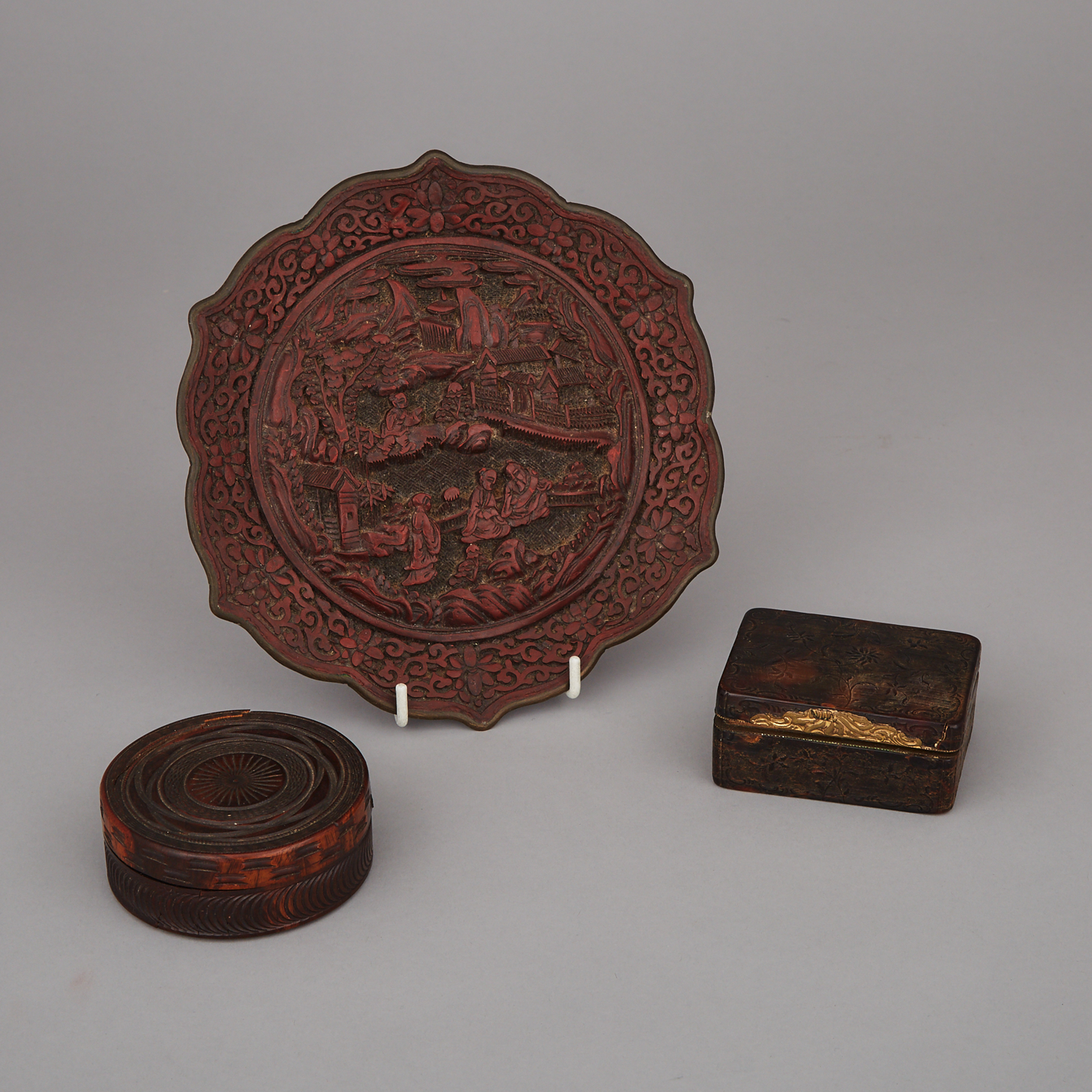 A Pressed Tortoise Shell and Gilt Box, 18th Century