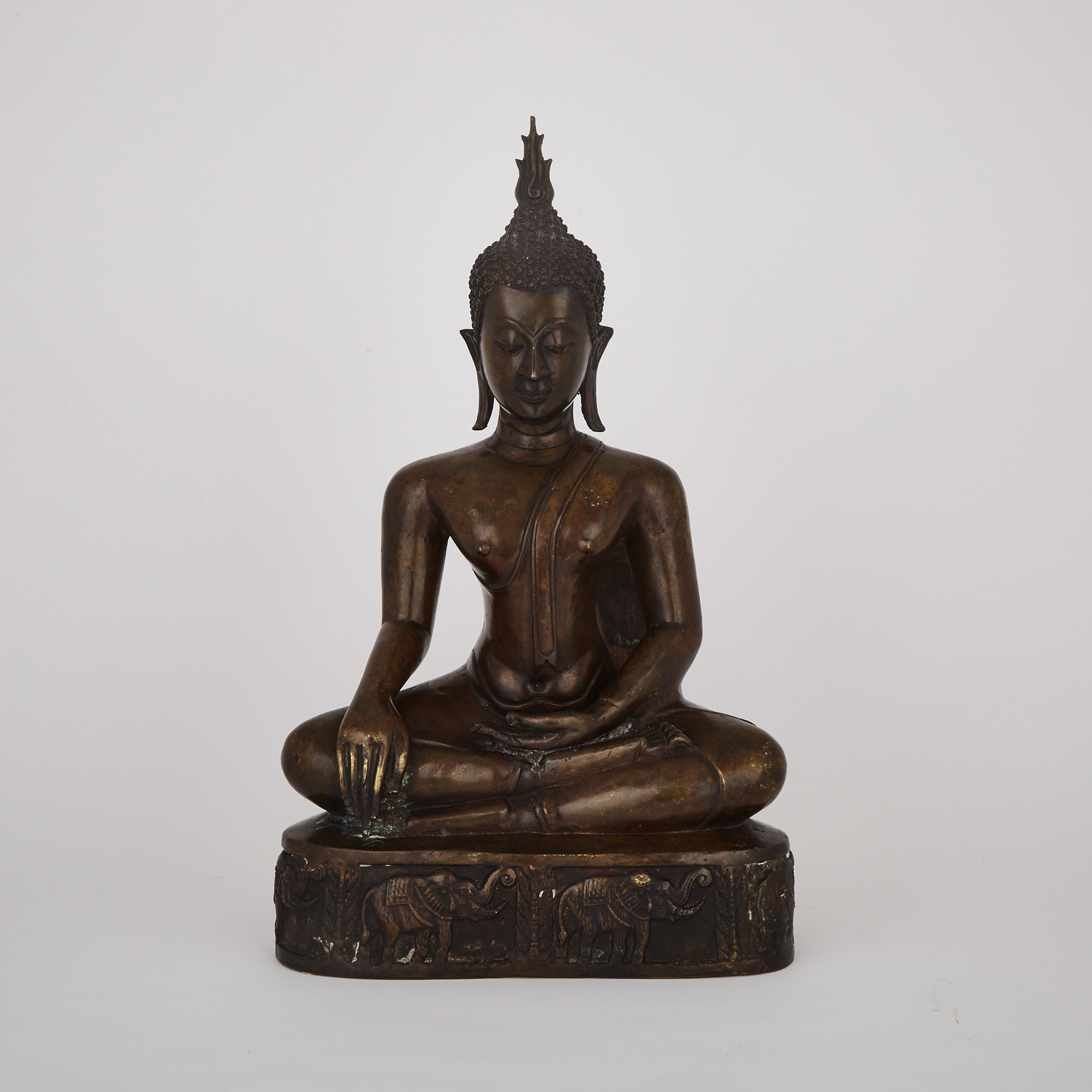 A Bronze Seated Buddha, Ayutthaya Style, Thailand, 18th/19th Century
