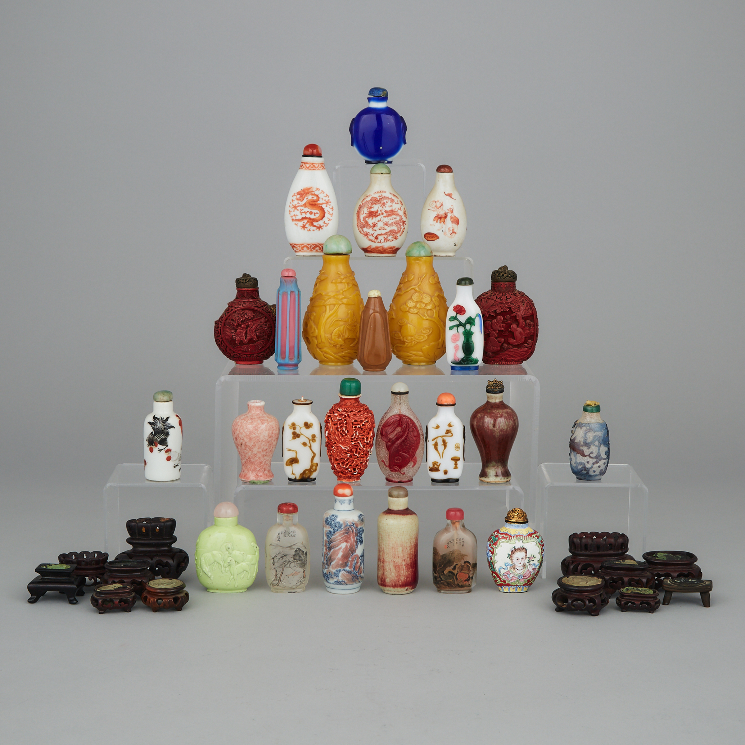 A Group of Twenty-Five Snuff Bottles, 19th/20th Century