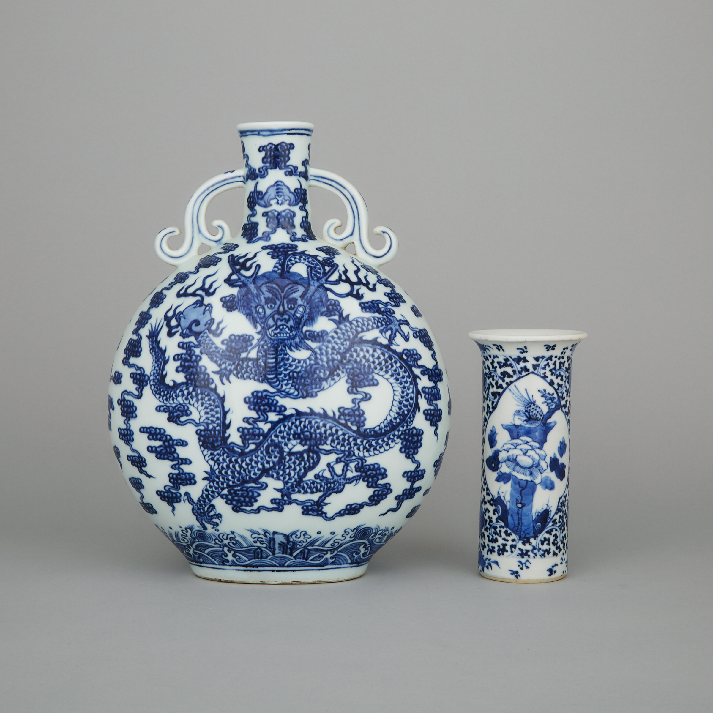 Two Blue and White Porcelain Vases