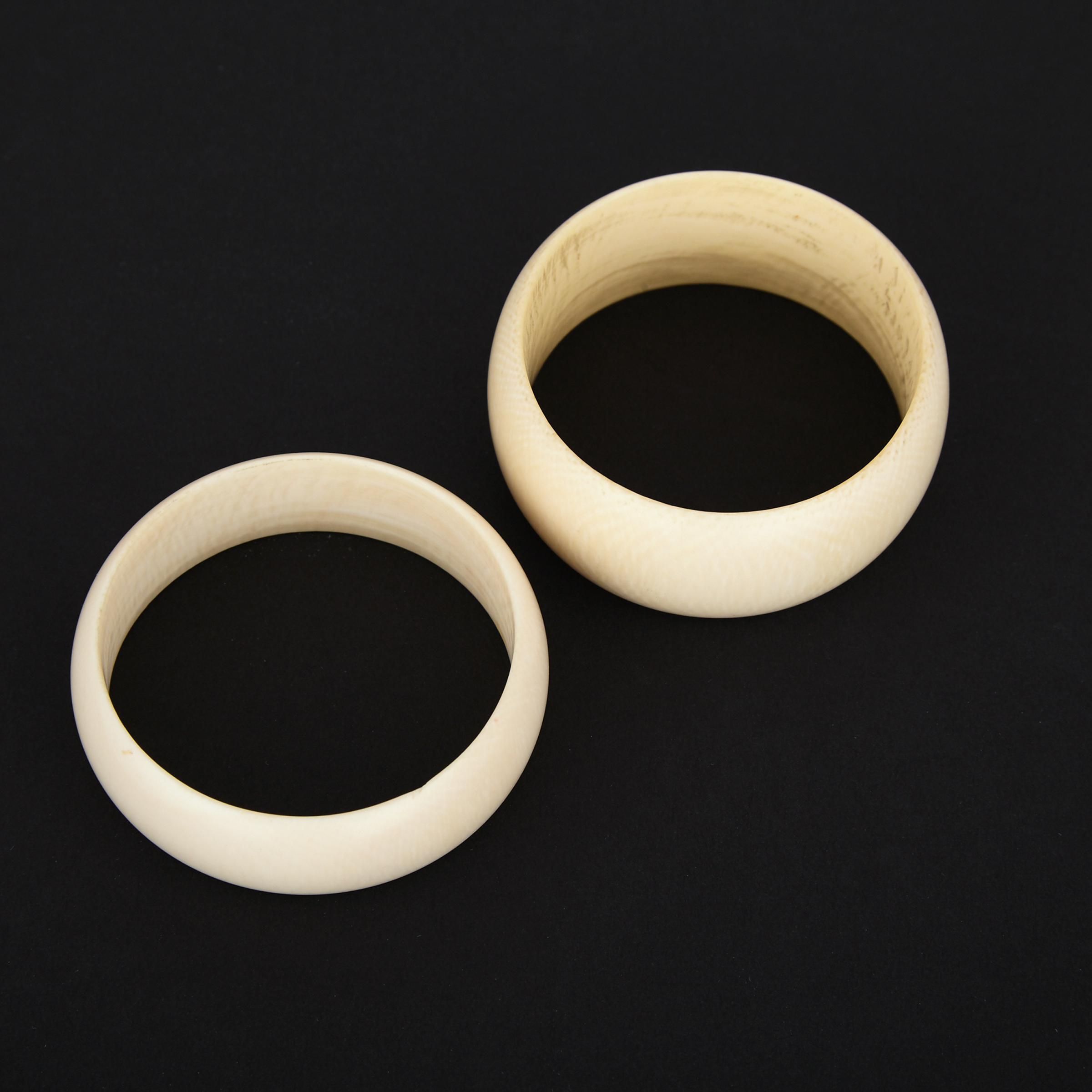 Two Ivory Bangles, Early 20th Century
