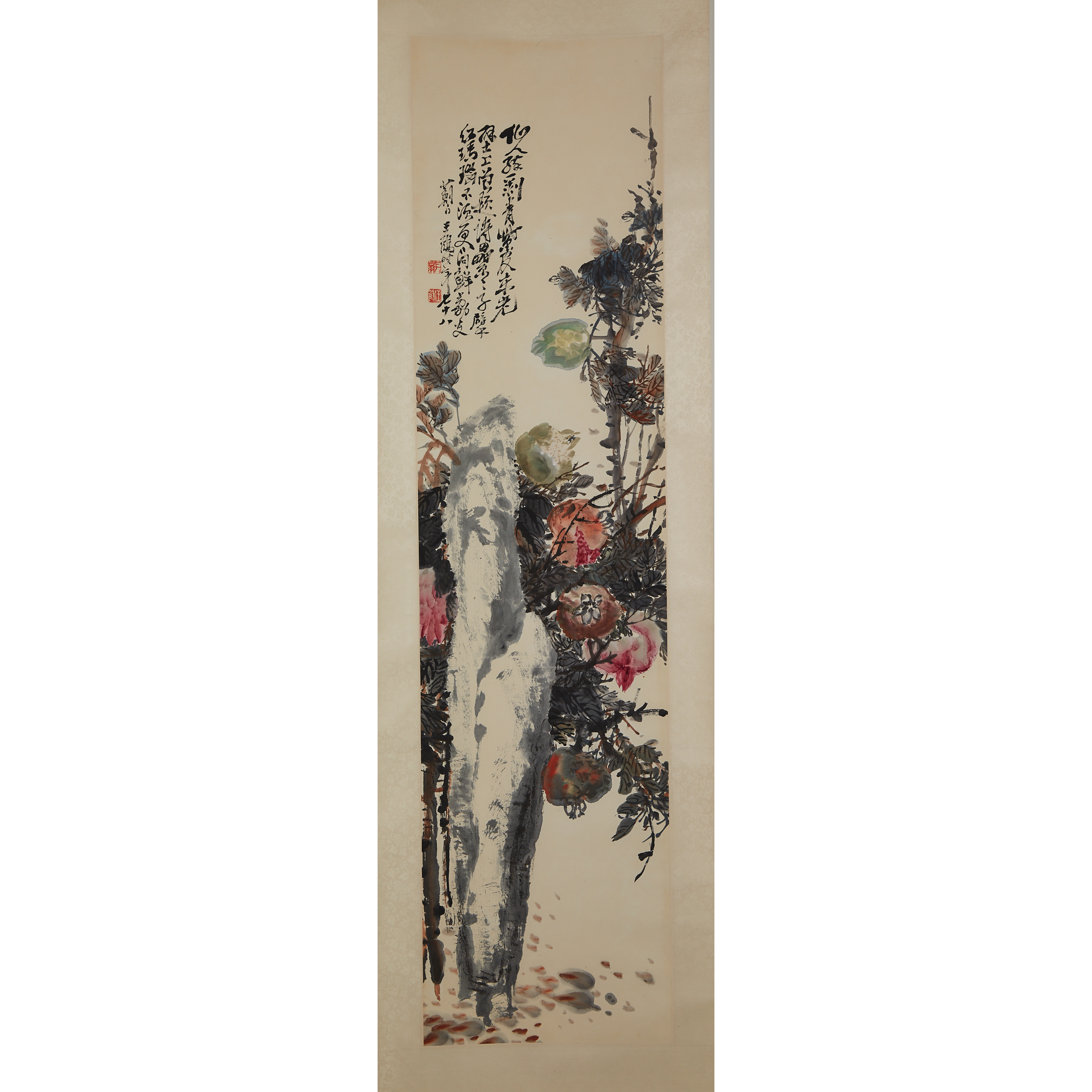A Group of Three Scroll Paintings